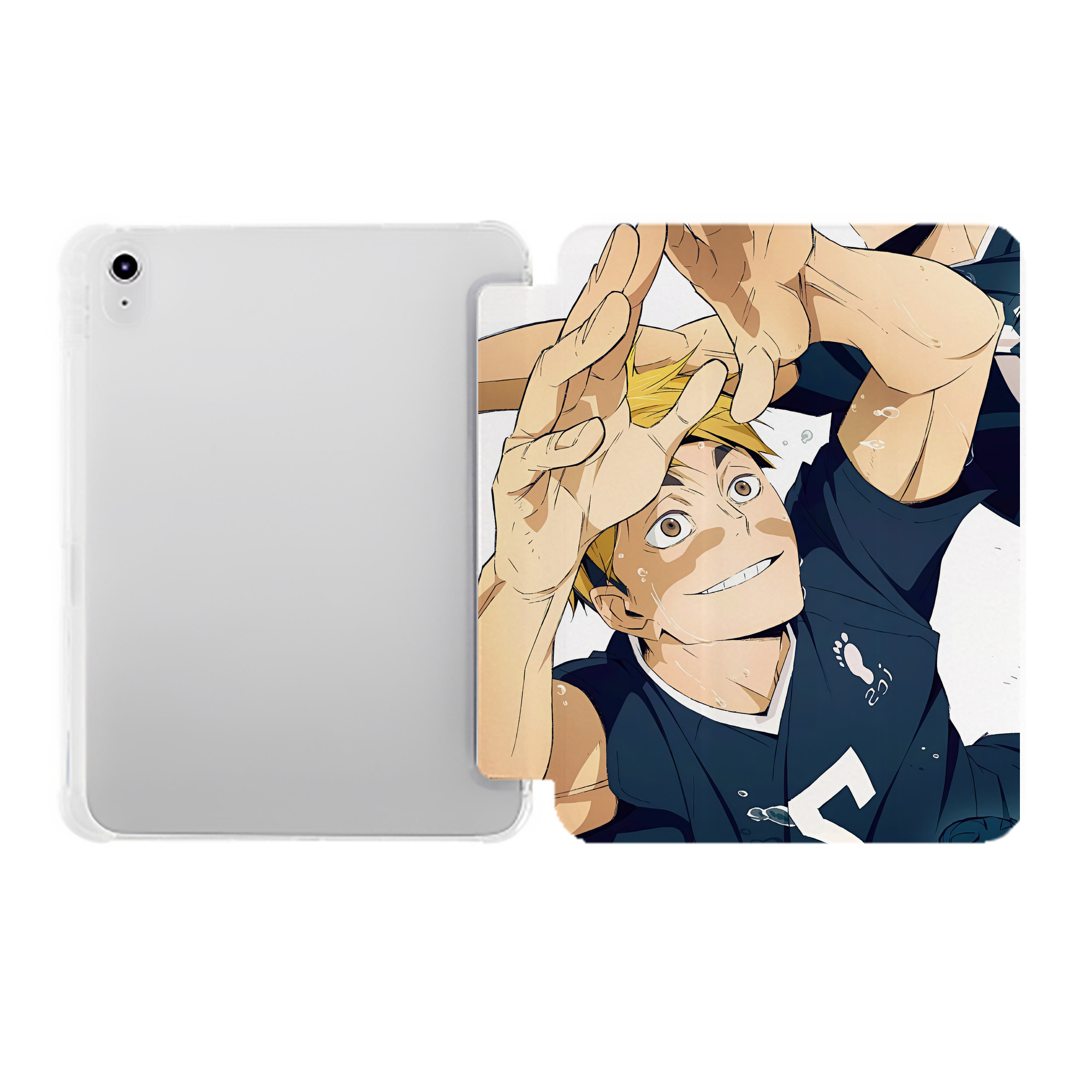 （画像用） ハイキュー!! Haikyu!! IPad ケース ペン収納付き 三つ折りスタンド PUレザー×シリコン 対応機種9.5/10.5/10.9インチ
